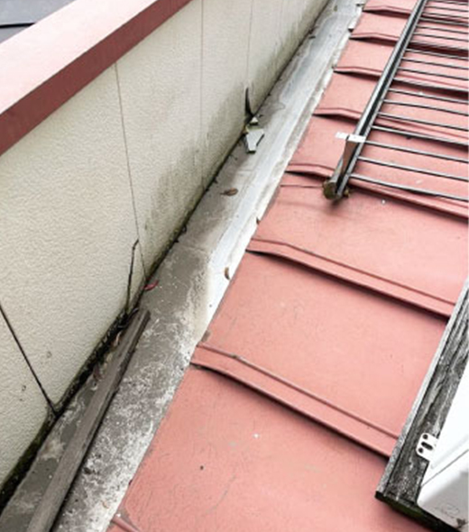 雨漏り外構補修工事前